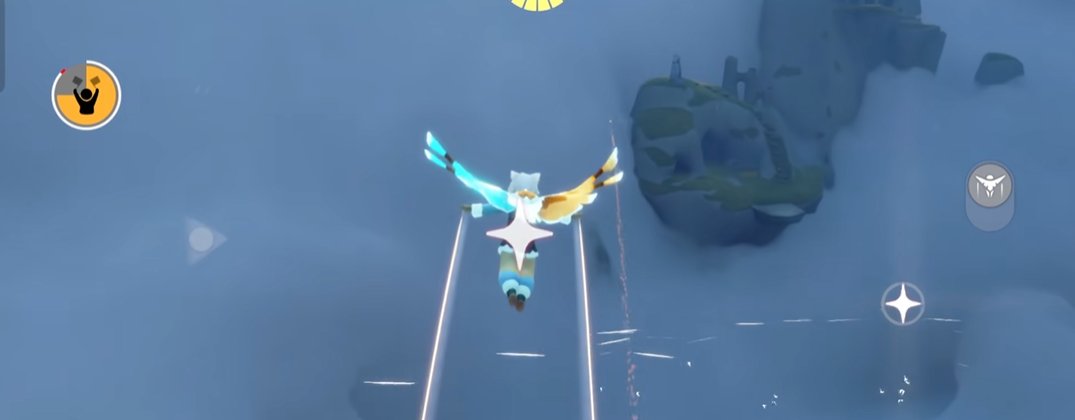 光遇怎么在飞行的时候脱手