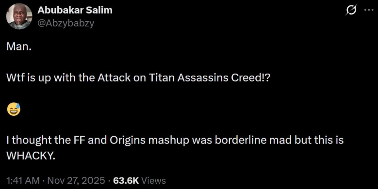 《刺客信条》主演怒批进击的巨人联动:纯属胡闹! 《刺客信条》主演怒批进击的巨人联动:纯属胡闹!