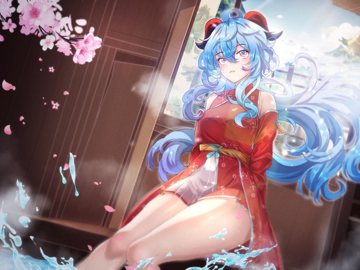 原神▽角色不遮副乳甘雨大全