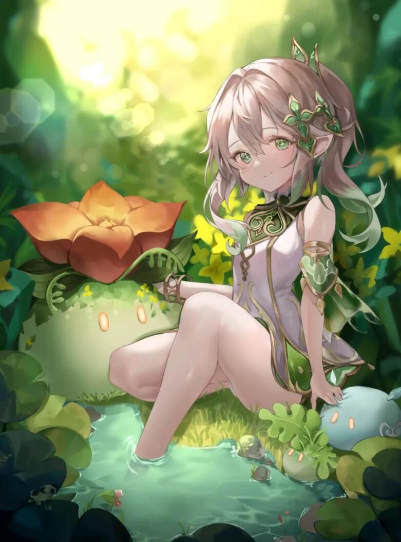 原神纳西妲透明开襟图