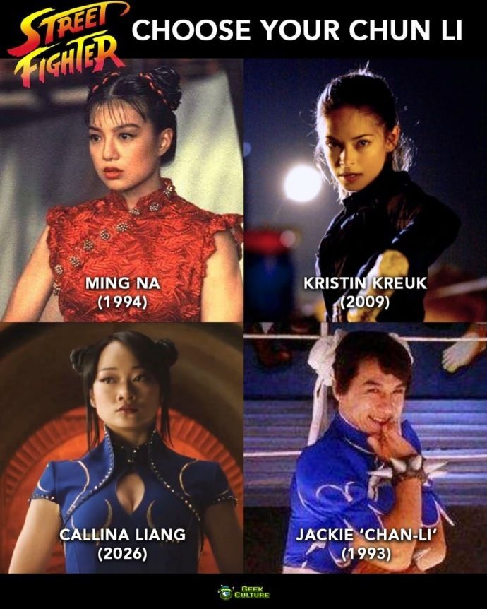 四位春丽 三十载真人改编路：成龙竟成"天花板"