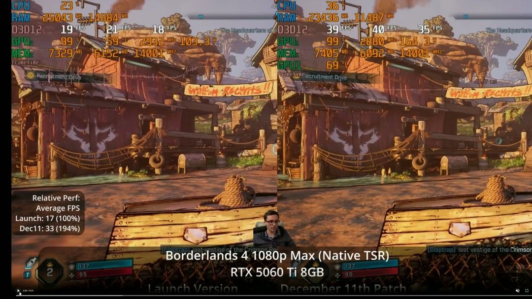 《无主之地4》PC版终于修好了！12月更新带来优化大飞跃