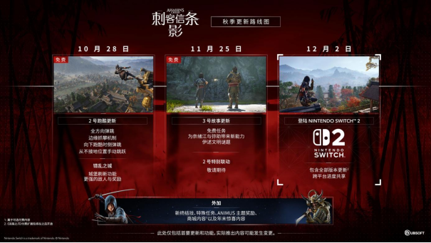 《刺客信条：影》冬促新史低！1.1.7版本更新主角炫酷终结技