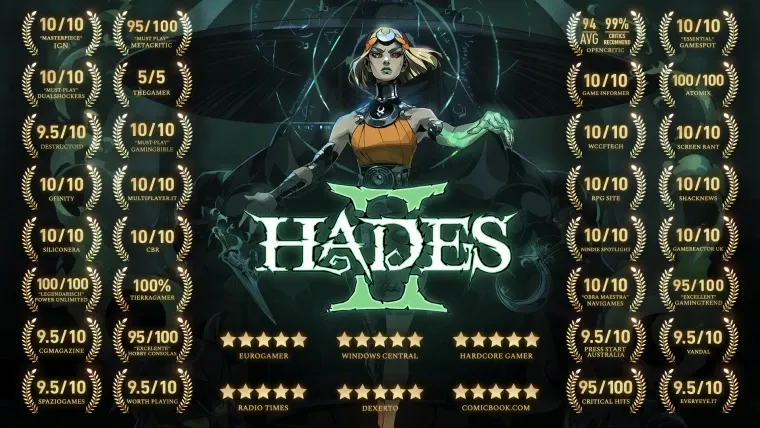 OpenCritic2025年度游戏榜单揭晓：《哈迪斯2》95分强势登顶