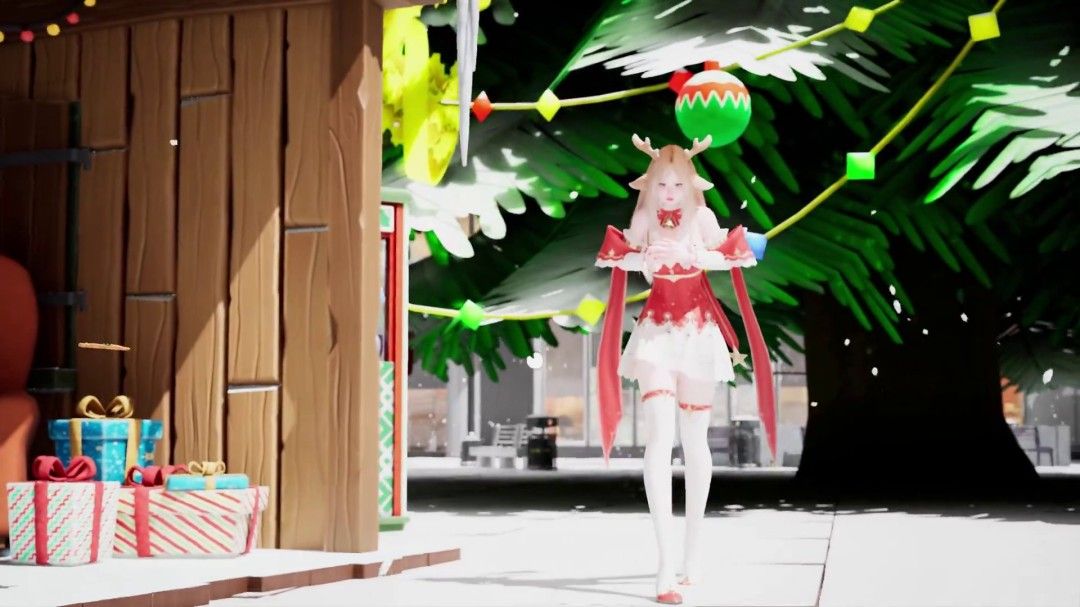 《女巨人游乐场》圣诞新装登场！白袜红高跟狂暴践踏都市