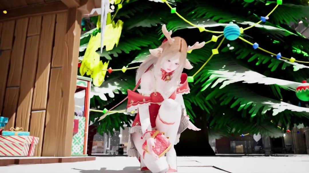 《女巨人游乐场》圣诞新装登场！白袜红高跟狂暴践踏都市