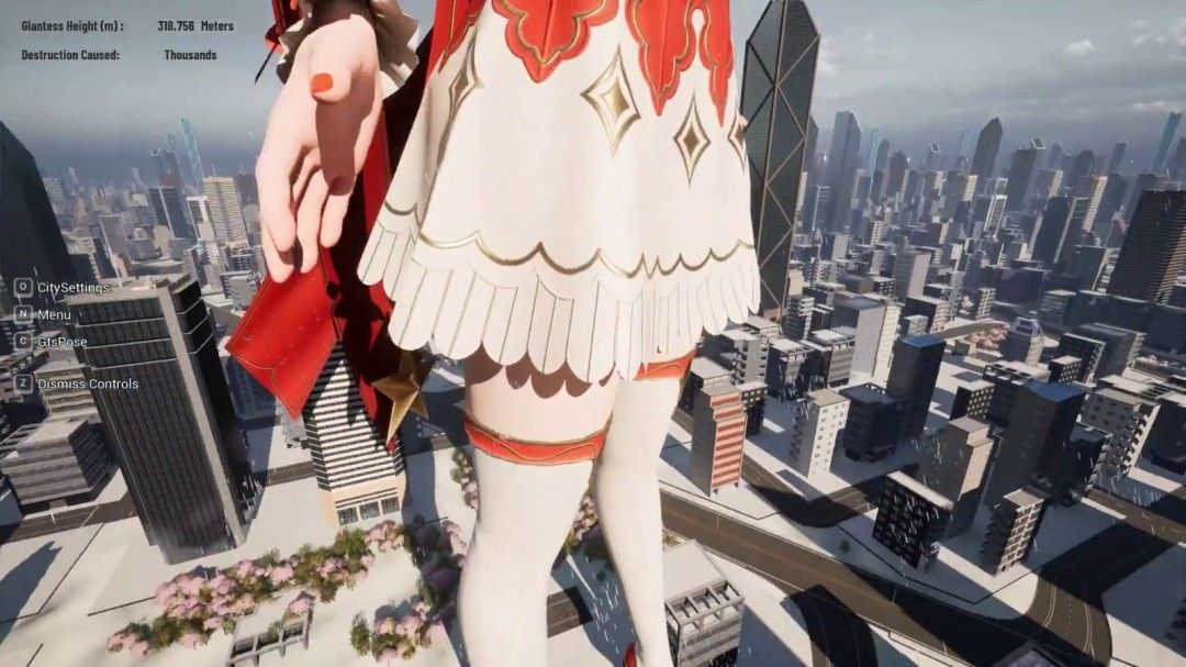 《女巨人游乐场》圣诞新装登场！白袜红高跟狂暴践踏都市