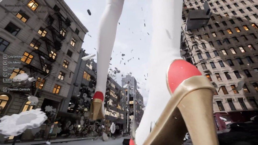 《女巨人游乐场》圣诞新装登场！白袜红高跟狂暴践踏都市