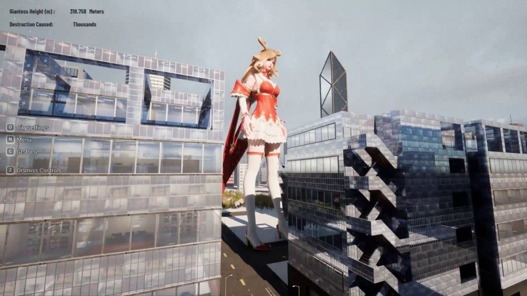 《女巨人游乐场》圣诞新装登场！白袜红高跟狂暴践踏都市