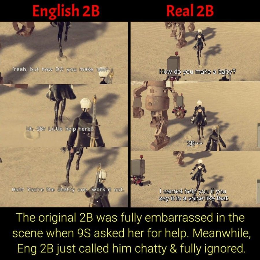 2B性格是怎样的?《尼尔:机械纪元》日英台词差异引爆热议 2B性格是怎样的?《尼尔:机械纪元》日英台词差异引爆热议