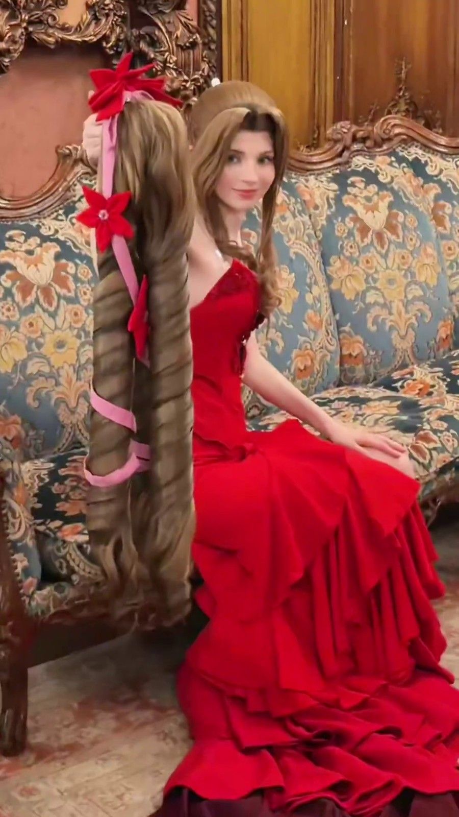 艾什莉体模神还原《最终幻想》爱丽丝-顶级身材完美诠释优雅魅力