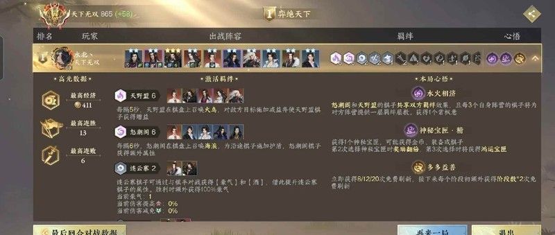 逆水寒自走棋攻略-逆水侠棋纯爽局最强阵容