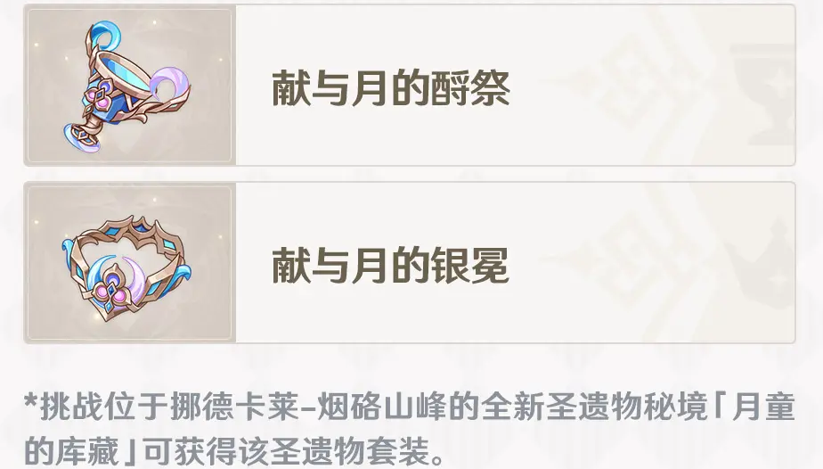 原神月之四版本-全新圣遗物详解