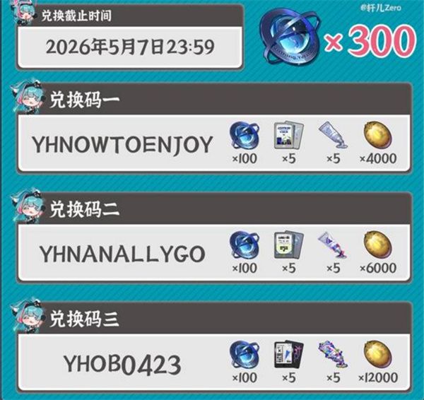 异环公测兑换码汇总分享