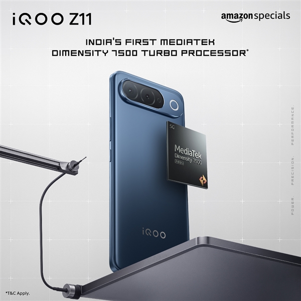 iQOO Z11 8月20日印度发布 首发天玑7500 Turbo芯片
